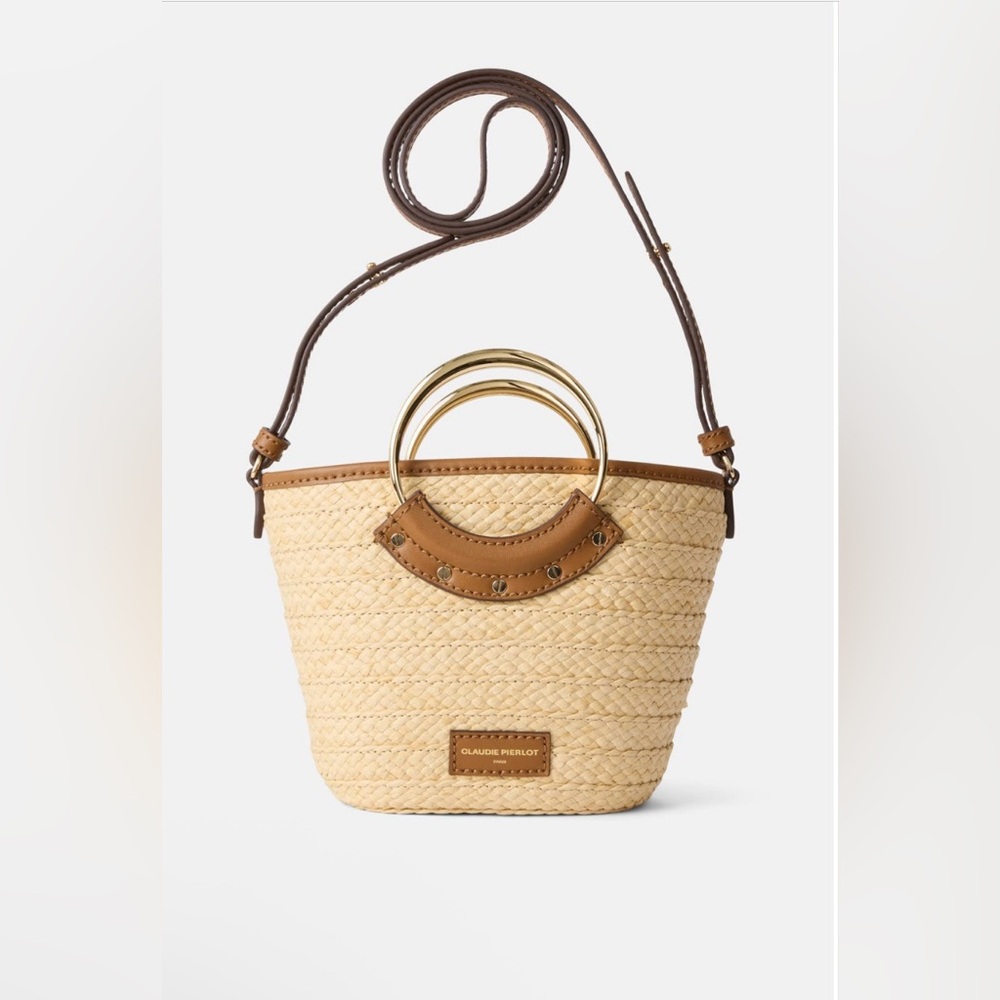 New Claudie Pierlot Small Woven Shoulder Bag